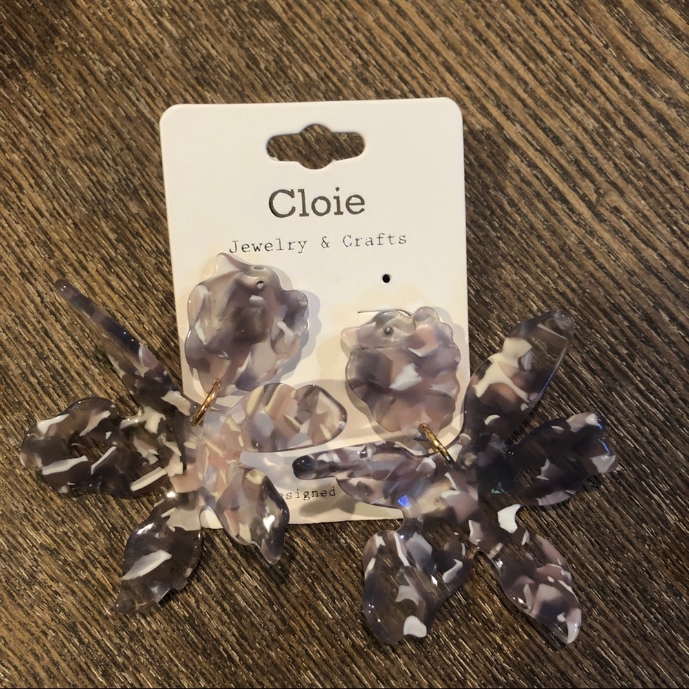 ABSTRACT FLOWER EARRINGS